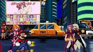 Super Mario and Cure Black vs Weiss and Sion MUGEN BATTLE