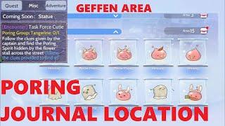 Poring Journal Location at Geffen Areas | Ragnarok Origin Global