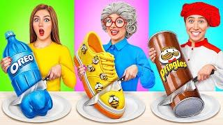 Ja vs Babcia Ciasto vs Prawdziwe Wyzwanie Żywnościowe | Zabawne Wyzwania od Multi DO Challenge