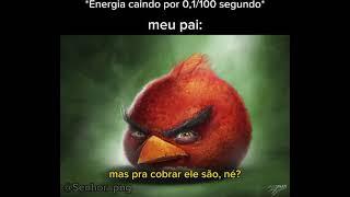 *Energia cai por 1 segundo* meu pai: (meme angry birds realista)