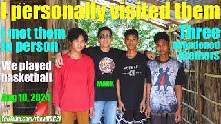 Marknowhereman Personally Visited the Three Abandoned Brothers. Marknowhereman Helps Filipino People