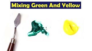 Mixing Green And Yellow - What Color Make Green And Yellow - Mix Acrylic Colors