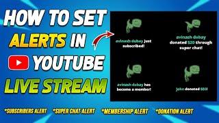 How to add Subscribers alert Youtube live stream 2024 | How to setup Youtube alerts with obs Studio