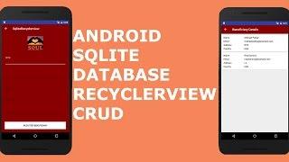 ANDROID SQLITE DATABASE RECYCLERVIEW CRUD(Create, Read, Update and Delete)
