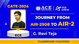 GATE 2024 Topper G Ravi Teja AIR-2 (EC), ACE Classroom Coaching Student | Topper's Talk with GK Sir