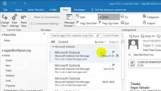How to sort mails by date in Outlook