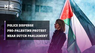 Police disperse pro-Palestine protest against Israel’s Cogat speaking to Dutch parliament