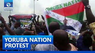 Yoruba Nation Protesters Defy Heavy Security Presence, Storm Freedom Park