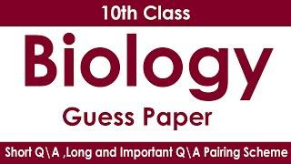 10 Class Biology Guess Papers 2020| #guesspapers |#biologyguess2020| Top Trendy