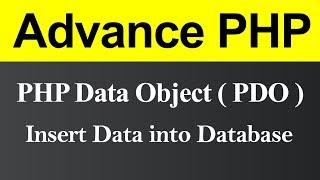 Insert Data into Database using PDO in PHP (Hindi)