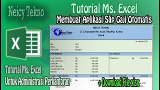 Cara Membuat Aplikasi Slip Gaji Otomatis di Excel