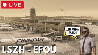 Last MSFS Stream of 2024! Zurich to Oulu + Fenix A321, SayIntentions, & PU Air Korea MCDU!