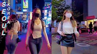 [4K] Saturday Night, Walking in Gangnam Streets - Street Fashion - Walking Tour SEOUL KOREA 2022