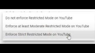 how to turn off restricted mode on youtube network administrator