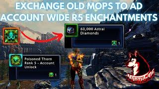 Neverwinter Mod 21 - EXCHANGE Of Old MOPS For AD + ACCOUNT Wide r5 Enchantments Northside