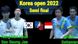 강/서 vs 아산/세티아완. 2022년 코리아오픈 준결승전