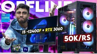 50,000-/RS OFFLINE PC Build  With RTX 3060 GPU! Best For Gaming & Editing At Max Settings 