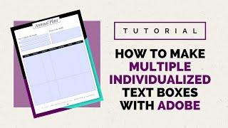 Adobe Tutorial | Prepare Form Multiple Text Fields