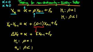 Dickey Fuller test for unit root