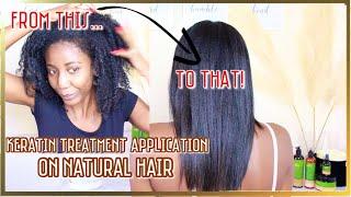 Keratin Treatment Application on Type 4 Natural Hair | Cliove Organics | Simply Subrena