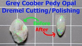 Dremel Cutting/Polishing a Green Grey Base Coober Pedy Opal