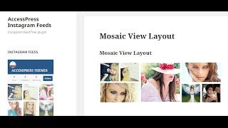 Free WordPress Plugin AccessPress Instagram Feed - Plugin Configuration | WordPress Tutorial