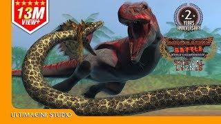 Titanoboa VS T-Rex : Dinosaurs Battle Special #dinosaursbattles #dinosaur #dinosaurs #jurassicworld