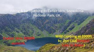 Hiking & Climbing to Cadair idris, Wild camp at Llyn Cau. #snowdonia #hiking #wildcamping