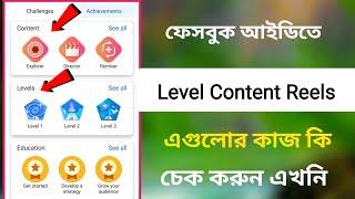 Level Content Reels | Facebook Achievement | Professional dashboard