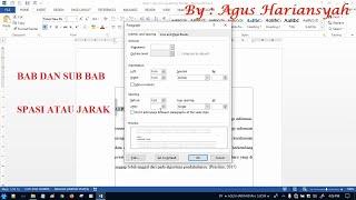 Cara Mengatur Spasi Atau Jarak BAB Dan Sub Bab Di Word