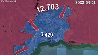 Siege of Mariupol Everyday using Google Earth