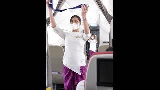 Safety Demo of Batik Air Malaysia Flight Attendants Boeing 737 #airbus #airhostess #cabincrew