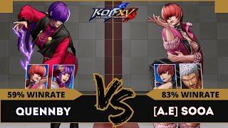 KOFXV️QUENNBY (O.Shermie/Athena/Shermie) vs [A.E] SOOA (Chris/O.Yashiro/Shermie)️Replay Match