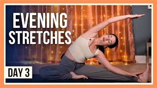 15 min Evening Yoga Class – Day #3 (YOGA STRETCHES BEFORE BED)