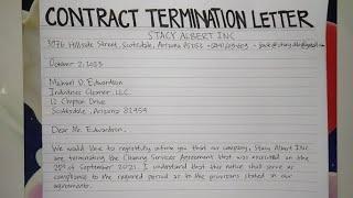 How To Write A Contract Termination Letter Step by Step Guide | Writing Practices