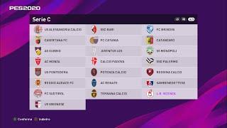 PES 2020 PATCH SERIE C + 2 SQUADRE SERIE D (COMPLETE) PS4/PC