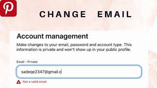 How to Change Email in Pinterest Account