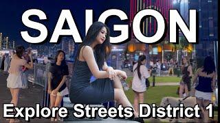 Explore the streets of Ho Chi Minh City District 1  Vietnam Nightlife Saigon 2024