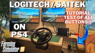 TEST : Logitech/Saitek Sidepanel - Testing All Buttons - Farming Simulator 19 - PS4