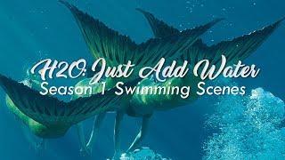 H2O: Just Add Water || ALL Season 1 Swimming Scenes (HD)