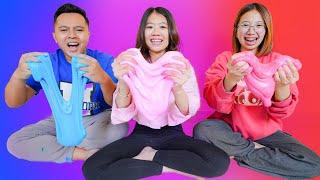 TANTANGAN WARNAIN SLIME 1 WARNA SESUAI WARNA BAJU!!