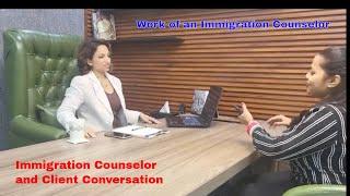 Immigration Counselor and Client Conversation | Global - V Immigration