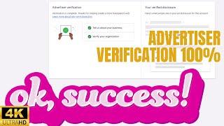 Google Ads Account Advertiser Verification Guide Success 100%