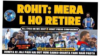 JUST ROHIT THINGS  I AM NOT RETIRING FROM ODI: ROHIT  MATLAB 2027 WC?  IYER KO MAT BHOOLNA | CT25