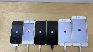 iOS 9 Beta: iPhone 6 Plus vs. iPhone 6 vs. iPhone 5S/5C/5 vs. iPhone 4S - Which Is Faster? (4K)