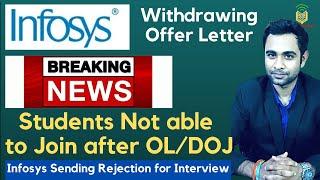 Infosys withdrawing offer letter | Students not able to Join after receiving DOJ | Off-campus