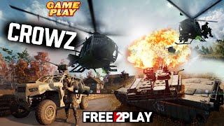 CROWZ  Gameplay  PC Steam [ Free to Play ] multiplayer MMO Shooter game 2022