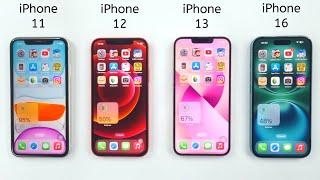 iPhone 16 vs iPhone 13 vs iPhone 12 vs iPhone 11 - ULTIMATE SPEED TEST 