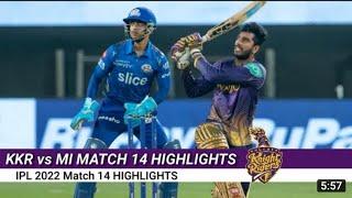 IPL 2022 || MI VS KKR || MATCH 14 || FULL MATCH HIGHLIGHTS