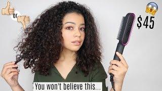 TESTING THE TYMO STRAIGHTENING BRUSH ON CURLY HAIR - HONEST OPINION